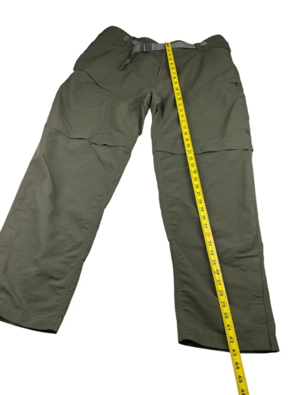 The North Face Men's 100% Nylon Belted Convertible Shorts/Pants Green • 2XL